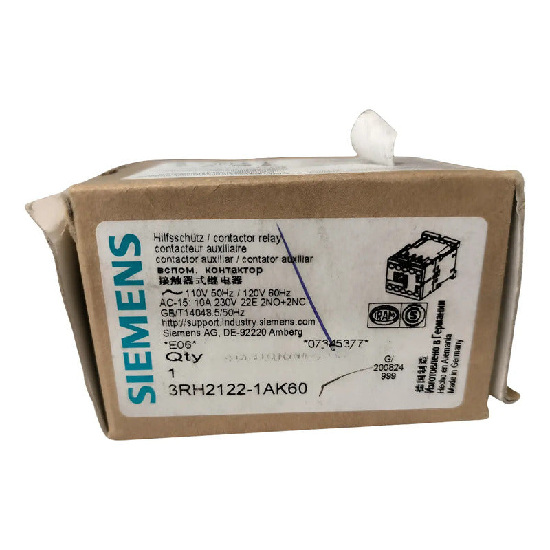 Siemens 3rh2122-1ak60 Contactor