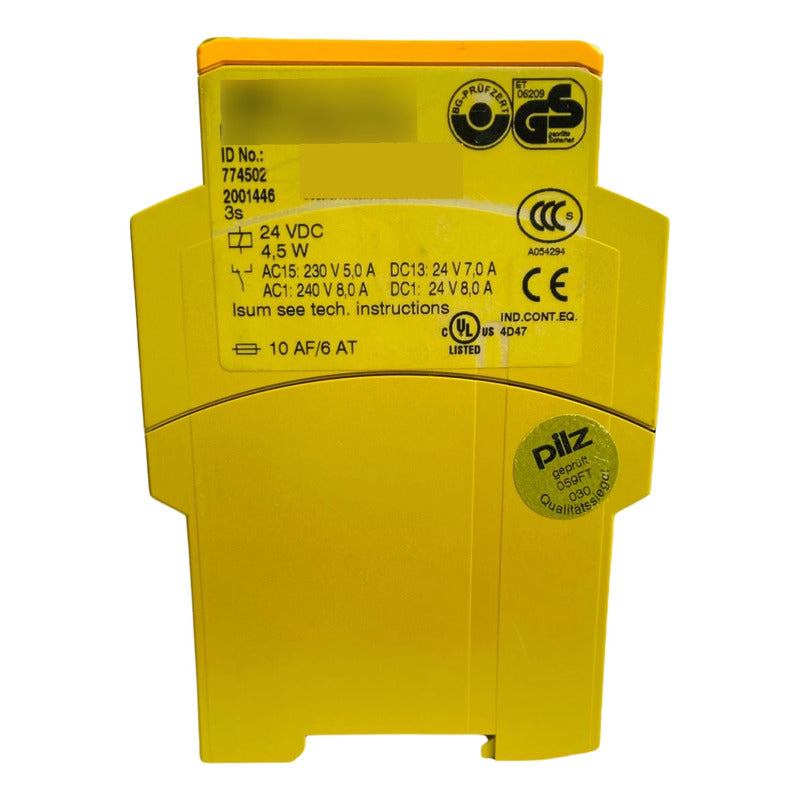 Pilz 774502 -time Relay Pnoz Xv2 3/24vdc 2n/o 2n/o T
