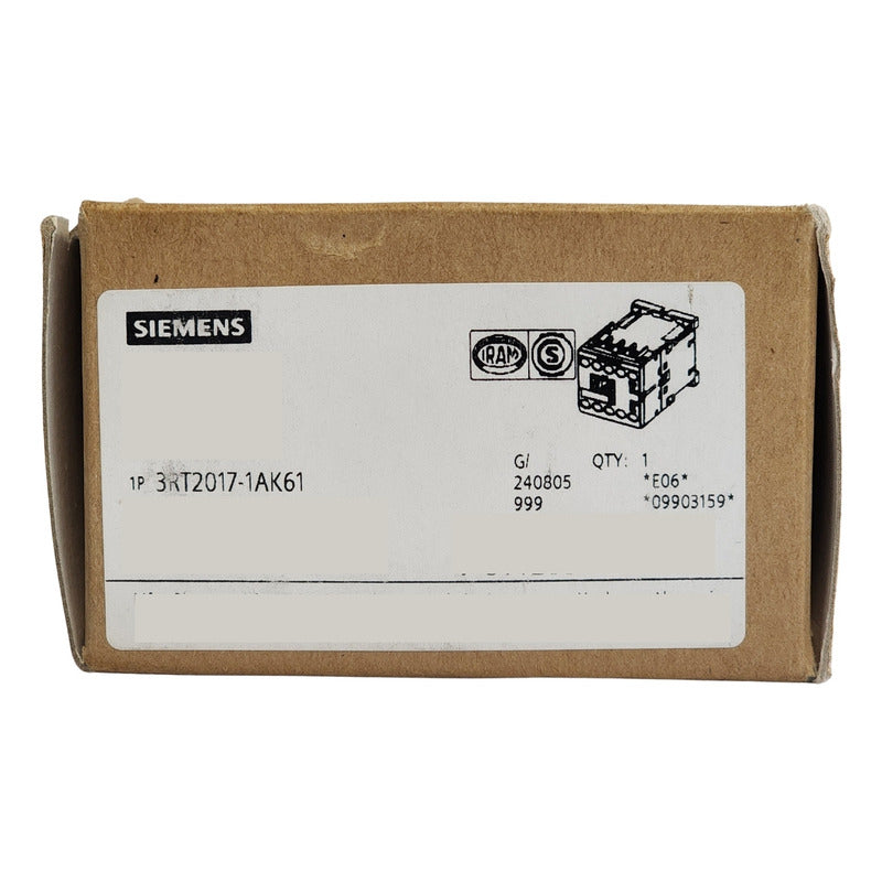 Contactor Siemens 3rt2017-1ak61  12a 5.5kw 110v/120v