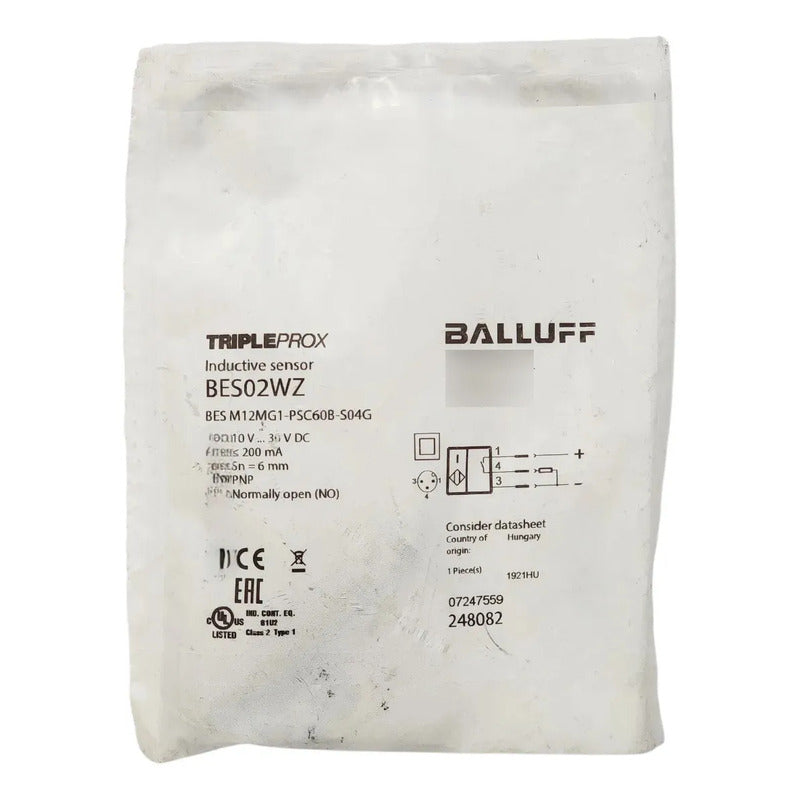 Balluff Bes02wz Bes M12mg1-psc60b-s04g Sensor Inductivo