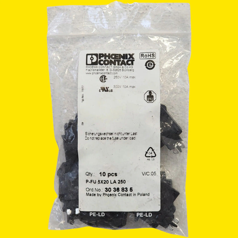 Phoenix Contact 3036835 Portafusible 5x20 Mm Negro