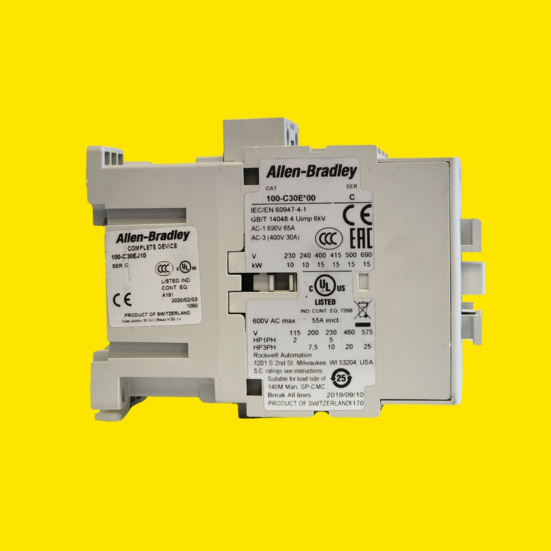Contactor Allen Bradley 100-c30ej10 30a 3 Polos Bobina Ac/dc
