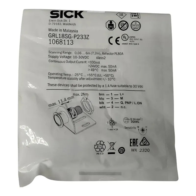 Sick Grl18sg P233z1068113 Sensor Fotoeléctrico