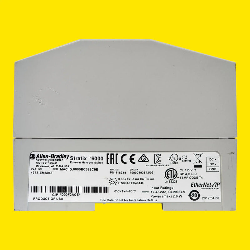 Allen-bradley 1783-ems04t Switch Ethernet Industrial Stratix