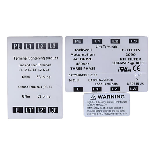 Allen-bradley 2090-xxlf-3100 Filtro De Linea De Ca