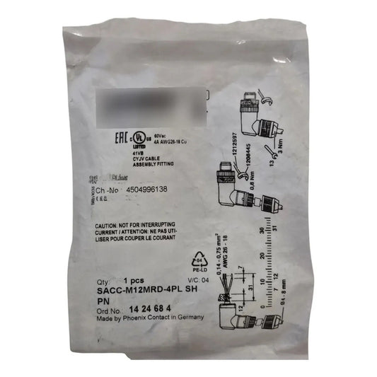 Phoenix Contact Sacc-m12mrd-4pl Sh Pn Conector M12 1424684