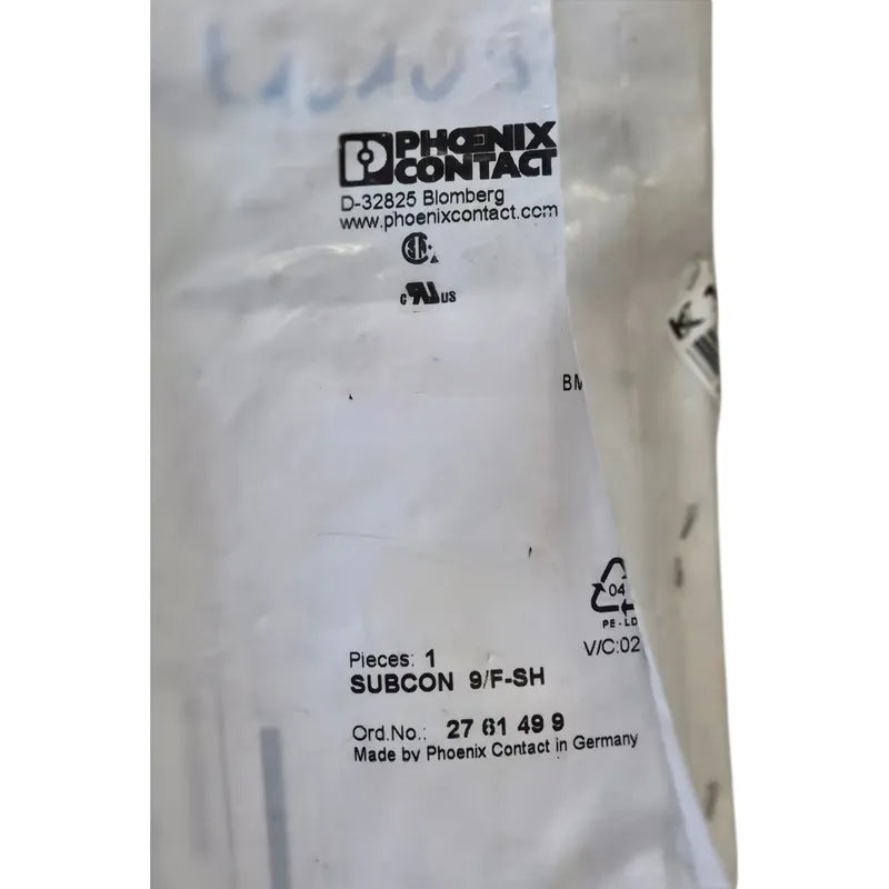 Phoenix Contact Subcon 9/f-sh Conector Hembra 2761499 Negro