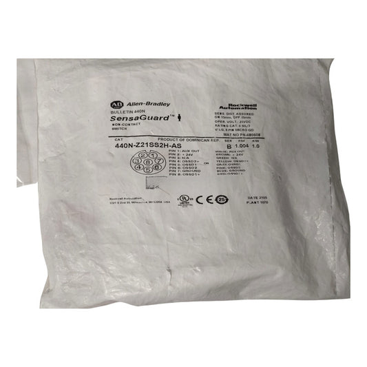 Allen-bradley 440n-z21ss2h-as Non-contact Switch Sensaguard