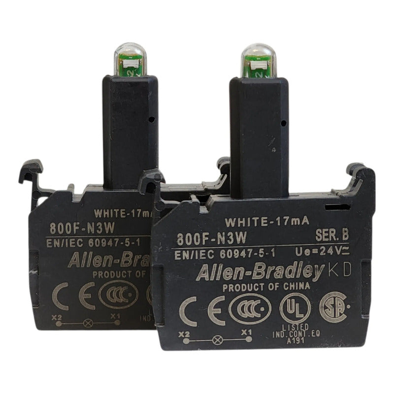 Allen-bradley 800f-n3w Bloque De Contactos Auxiliar