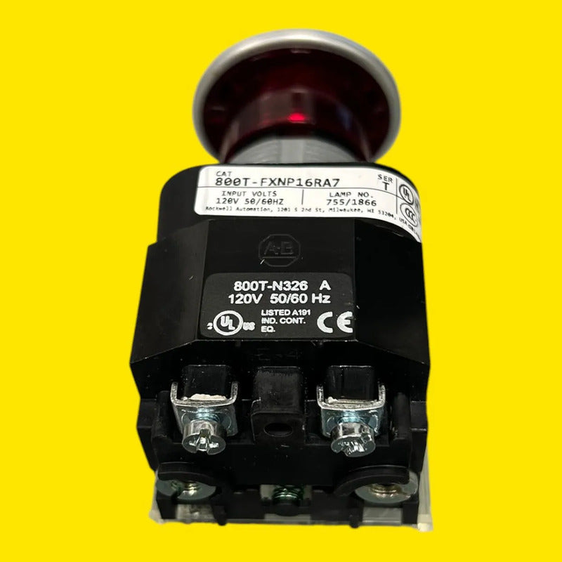 Allen Bradley 800t-fxnp16ra7 Push Pull Botón, Rojo