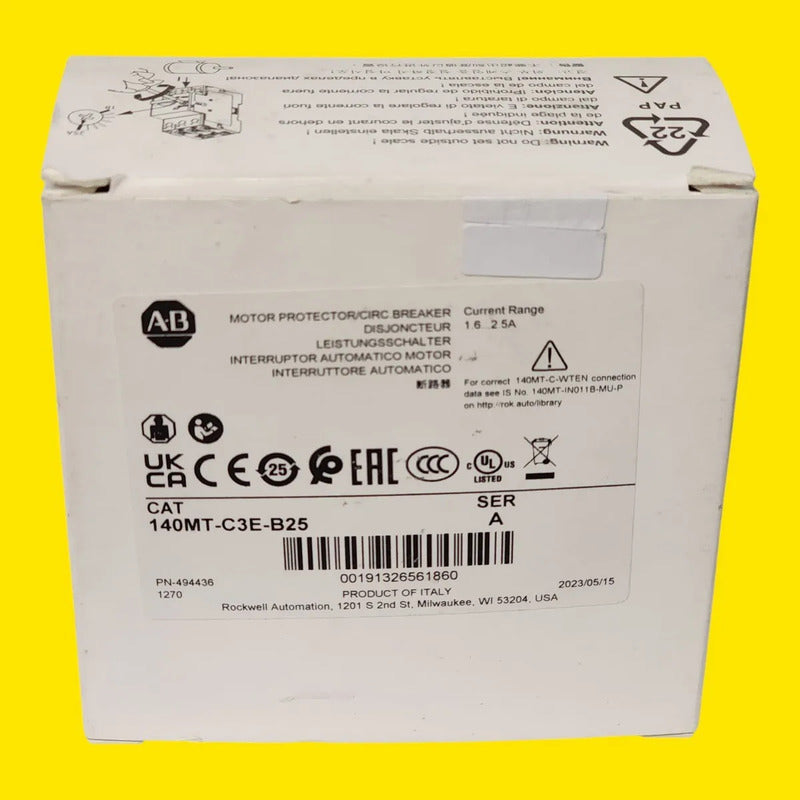Allen Bradley 140mt-c3e-b25 Guardamotor Magnetotermico 1.6-2 50/60 Hz