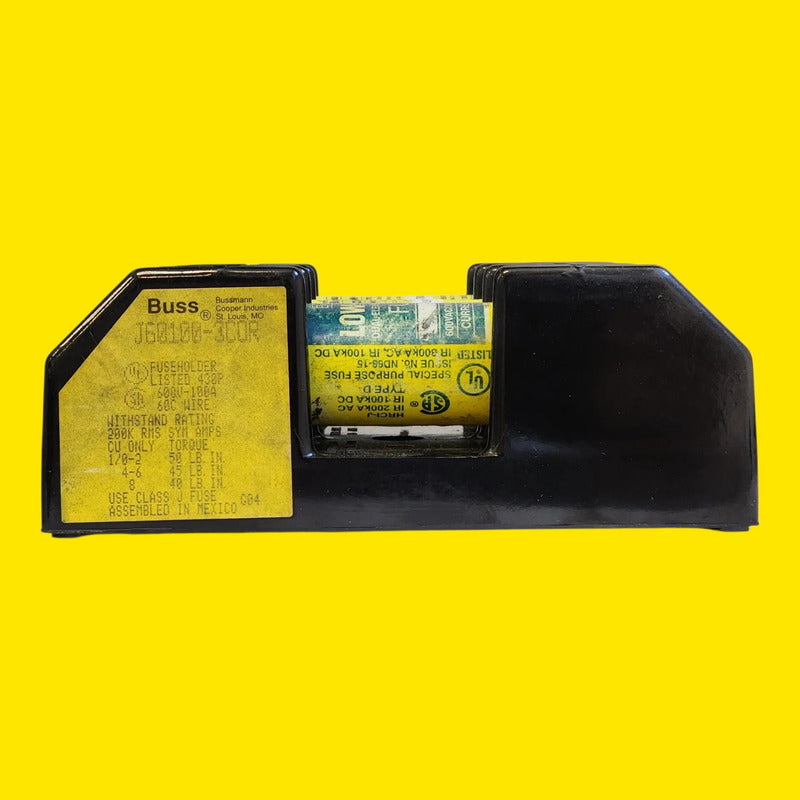 Base Bussmann J60100-3cor + 3 Fusibles Lpj-70sp 70a 600v