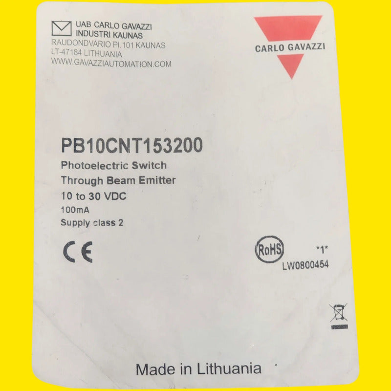 Carlo Gavazzi Pb10cnt153200 Sensor Fotoelectrico Emisor