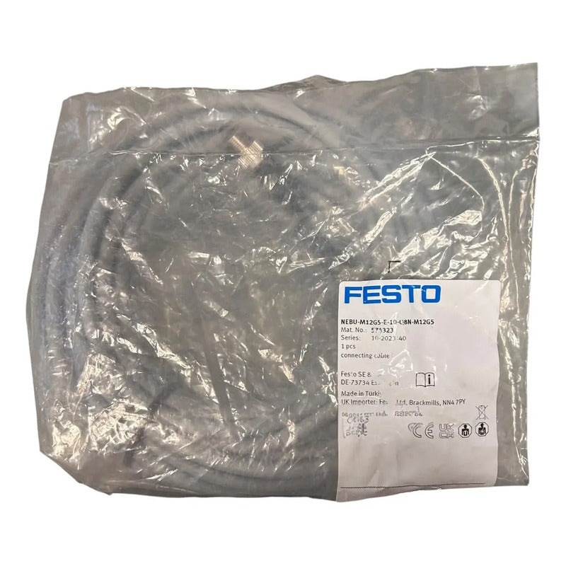 Festo Nebu-m12g5-e-10-q8n-m12g5 Cable De Conexión M12 Gris