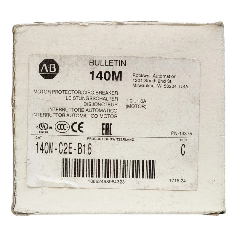 Allen-bradley 140m-c2e-b16 Guardamotor Breaker