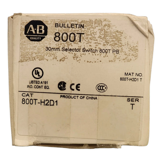 Allen-bradley 800t-h2d1 Selector Mantenido 30 Mm Negro/blanco