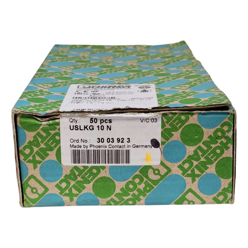 Phoenix Contact 3003923 Borne De Tierra Uslkg 10 N 10.2mm Verde
