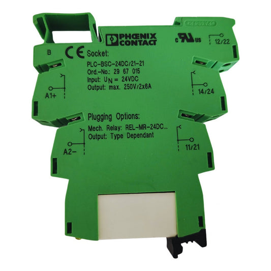 Phoenix Contact Socket Plc Bsc 24dc/21-21(2967015) Usado -