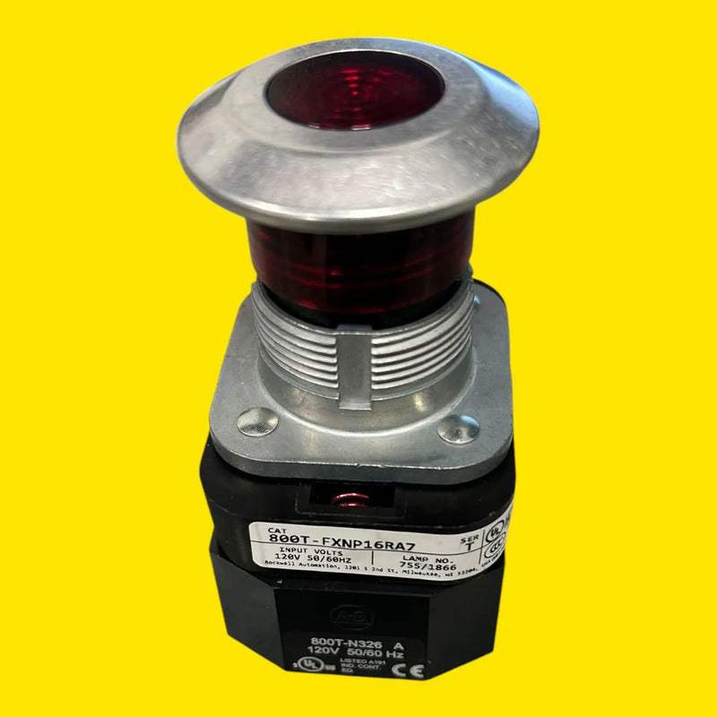 Allen Bradley 800t-fxnp16ra7 Push Pull Botón, Rojo
