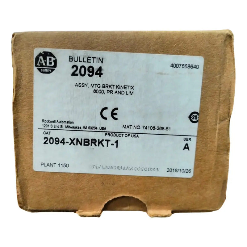 Allen Bradley 2094-xnbrkt-1 Soporte De Montaje