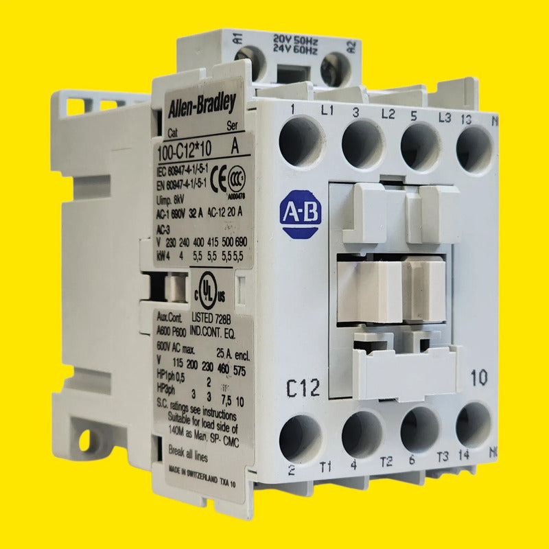 Allen-bradley 100-c12d10 Contactor Trifasico 12a 1no 20-24v