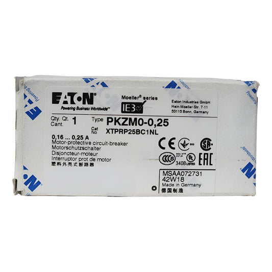 Eaton Pkzm0-0,25 Guardamotor 0.16-0.25a 3 Polos 690v 50/60 Hz