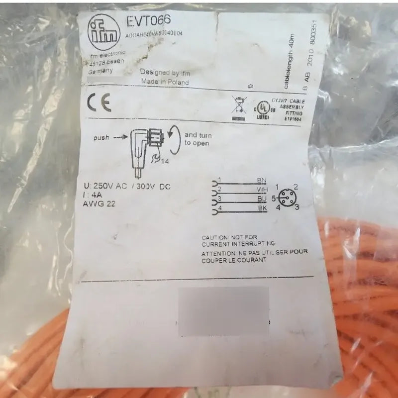 Ifm Evt066 Conector Acodado