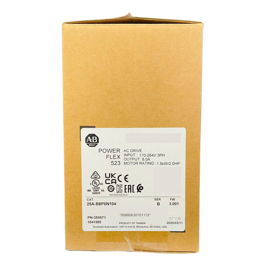 Allen Bradley 25a-b8p0n104 Variador De Ca Powerflex 523