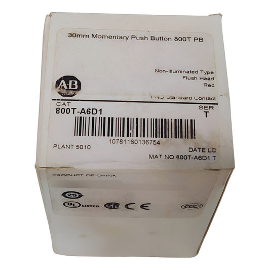 Allen Bradley Pulsador                           800t-a6d1. Rojo