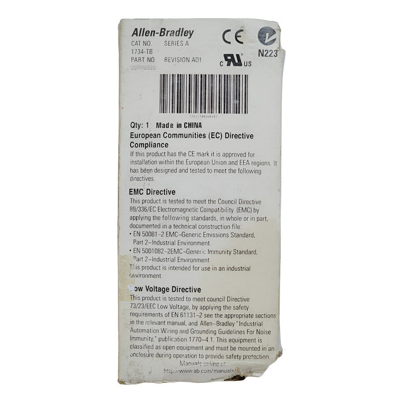Base Terminal 1734-tb Allen-bradley  Point I/o 8 Puntos