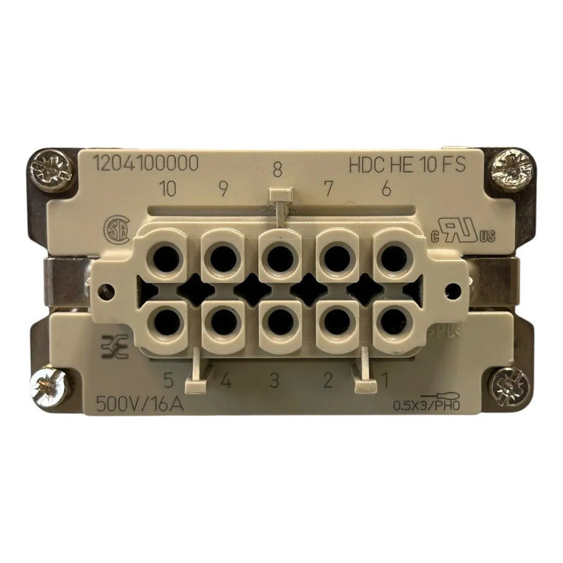 Weidmüller Hdc E 10 Fs Inserto Hembra Para Conector Marrón Claro