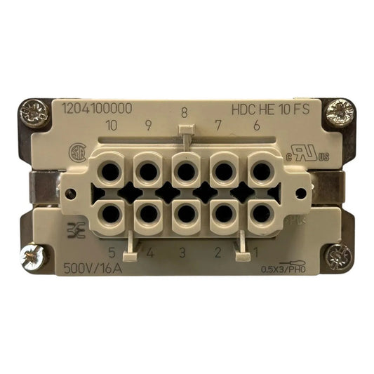 Weidmüller Hdc E 10 Fs Inserto Hembra Para Conector Marrón Claro