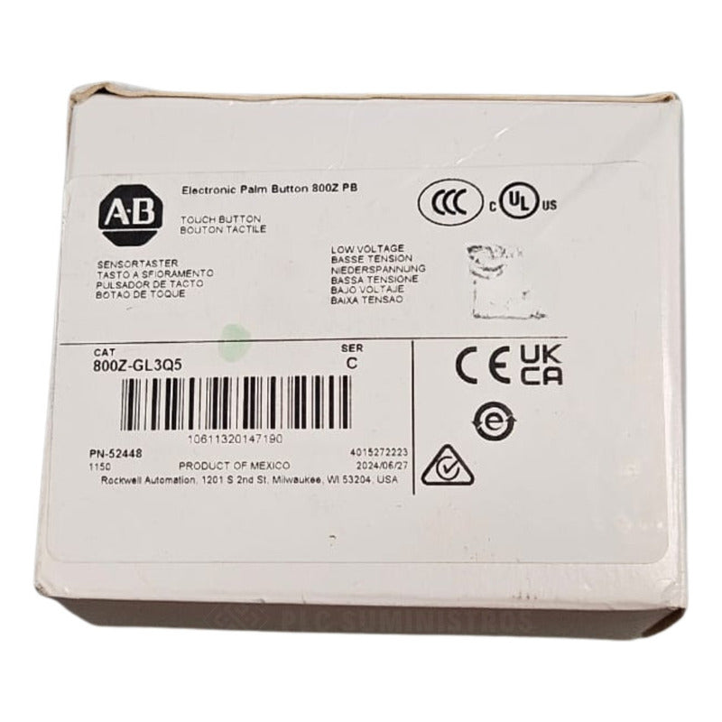 Allen-bradley 800z-gl3q5 Touch Button Ser. C