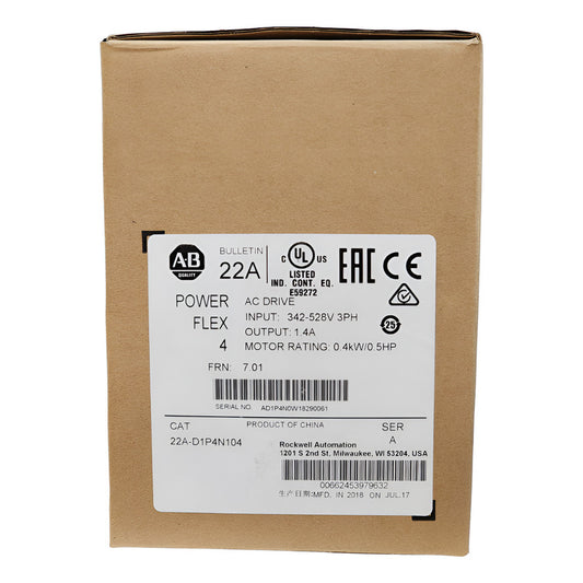 Variador Allen-bradley 22a-d1p4n104 Powerflex 4 0.5 Hp
