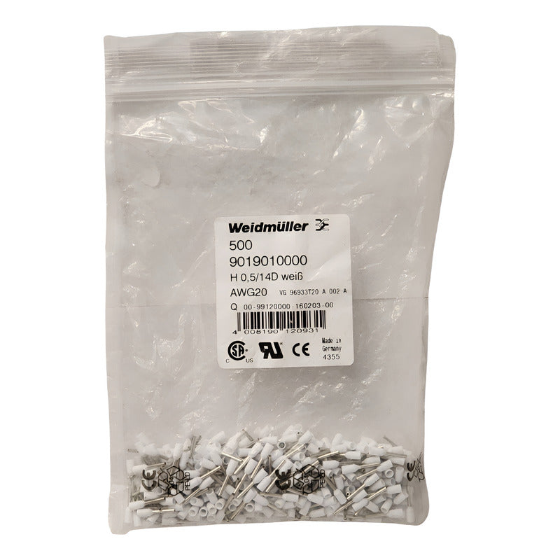 H0,5/14d W Terminal, Ferrul Awg20 9019010000 500 Piezas