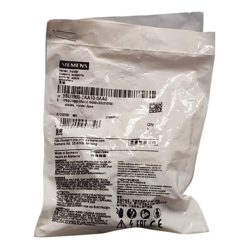 Siemens 3su1500-0aa10-0aa0 Soporte Triple Sirius Act Negro