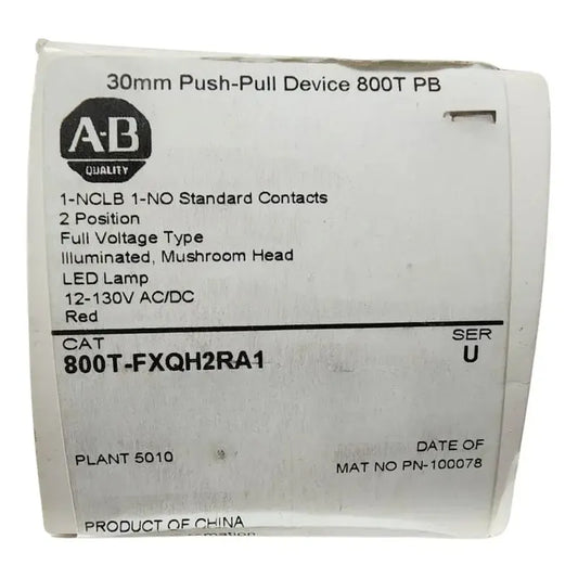 Allen Bradley 800t-fxqh2ra1 2 Position. Nuevo