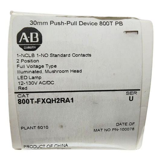Allen Bradley 800t-fxqh2ra1 2 Position. Nuevo