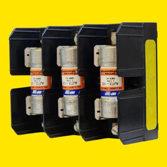 Portafusible J60030-3cor + 3 Fusibles Ajt3-1/2 3.5a 600v