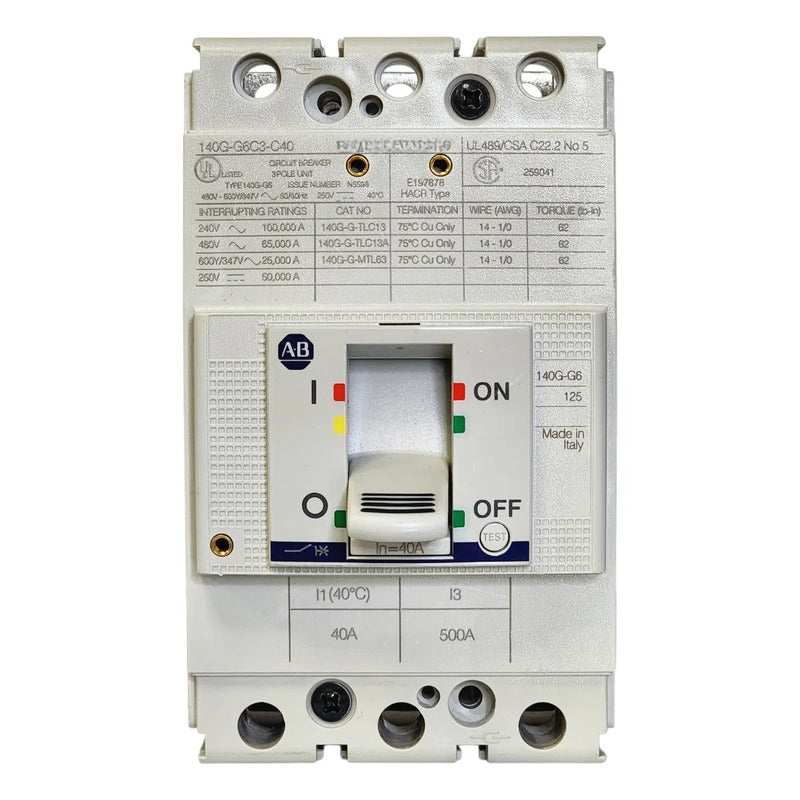 Allen-bradley 140g-g6c3-c40 Guardamotor 3p 690v Industrial 50/60 Hz Buen Estado Físico