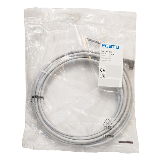 Cable Conexión Festo Sim-k-wd-5-pu M8x1 Angular 5m (164254)