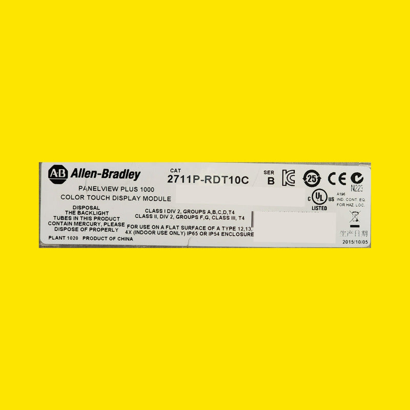 Hmi Allen-bradley Panelview Plus Compact 2711pc-t10c4d8