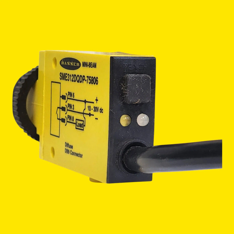 Banner Sm312dqdp 75806 Sensor Fotoelectrico Difuso M12