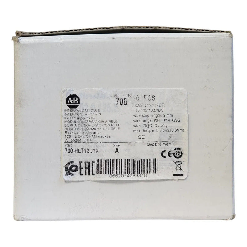 Allen Bradley 700-hlt12u1x Rele Interfaz Slim 12-24v Ac/dc