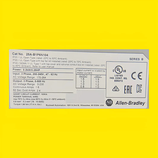 Variador Allen-bradley Powerflex 525 25a-b1p6n104 120v