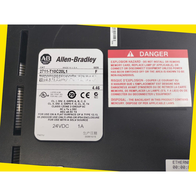 Allen-bradley 2711-t10c20l1 Pantalla Tactil Panelview 1000
