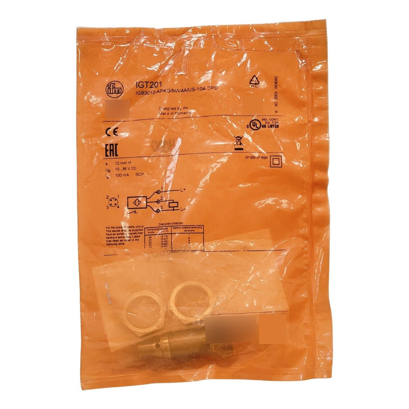 Sensor Inductivo Igt201 Igb12-apkg/m/v4a Ifm