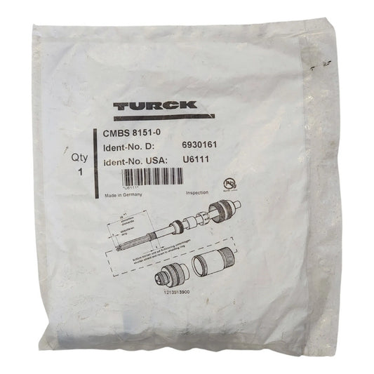 Turck Cmbs 8151-0 6930161 Conector M12 Macho 5 Pines Plateado