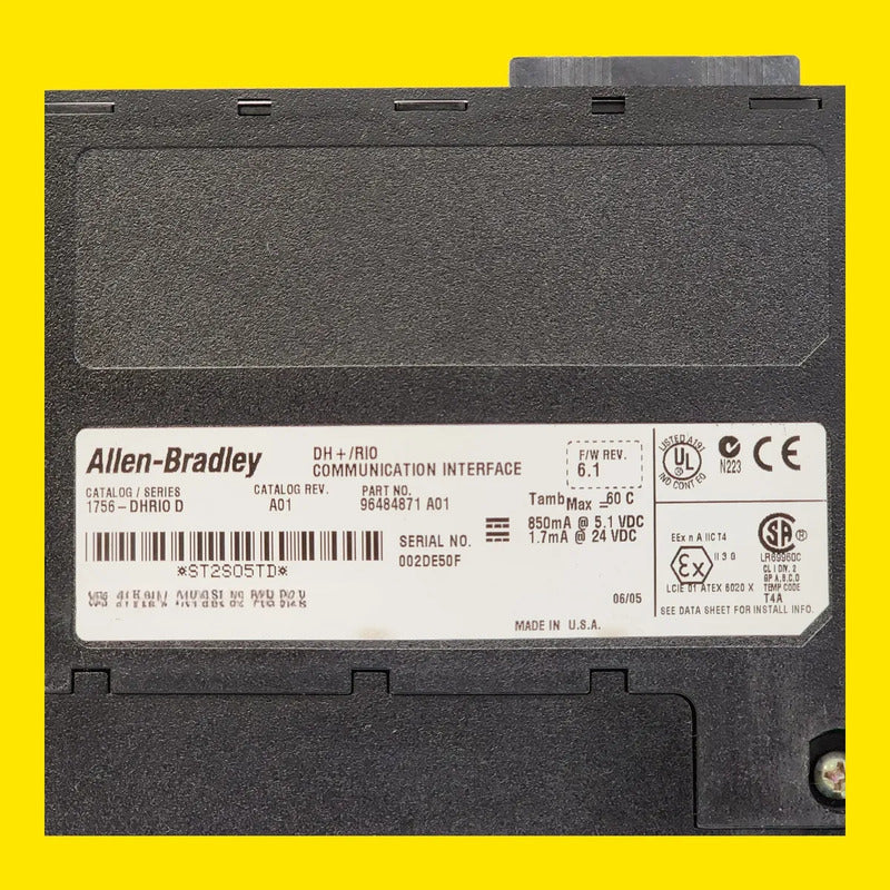 Allen-bradley 1756-dhrio Módulo De Comunicaciones Controllog D/con Tapa