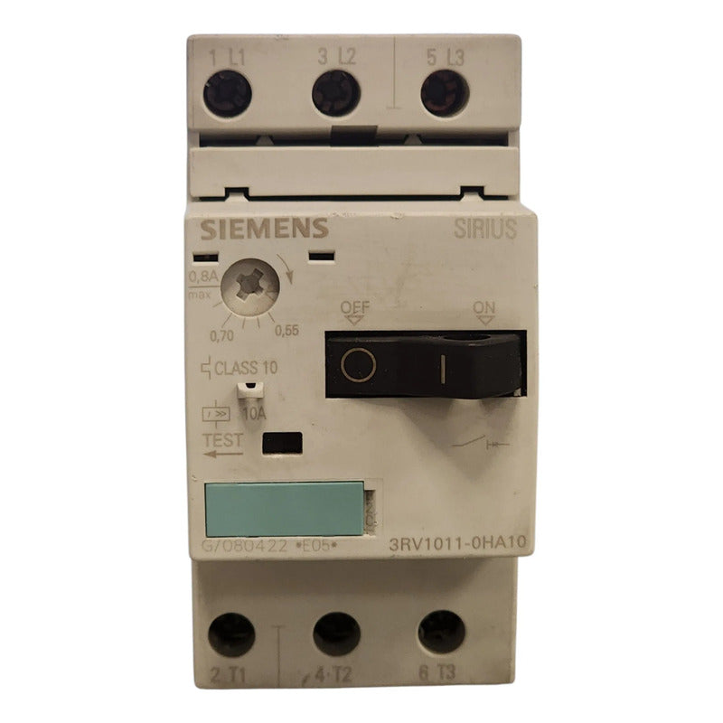 Siemens 3rv1011-0ha10 Guardamotor Termomagnético 50hz/60hz